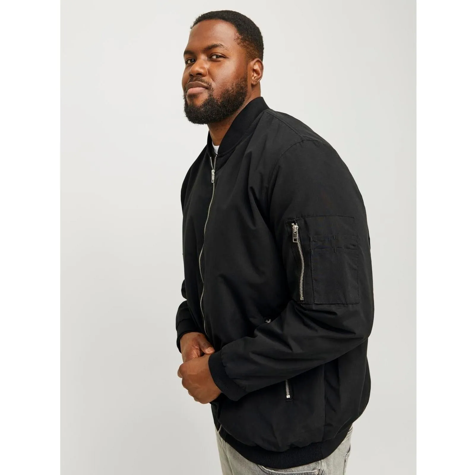 Jack & Jones Mens RuSh Big & Tall Bomber Jacket