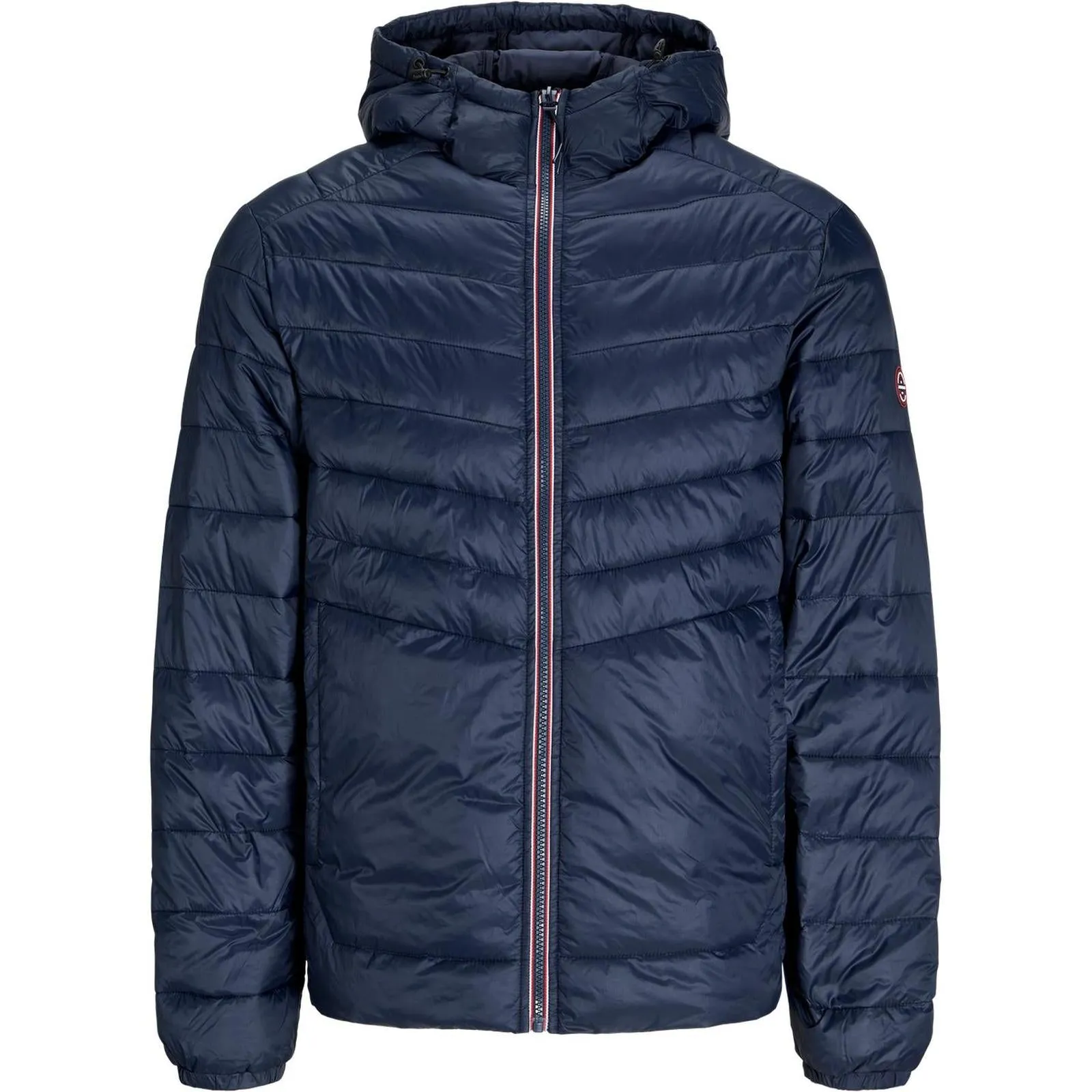 Jack & Jones Mens Sprint Big & Tall Full Zip Hooded Puffer Jacket