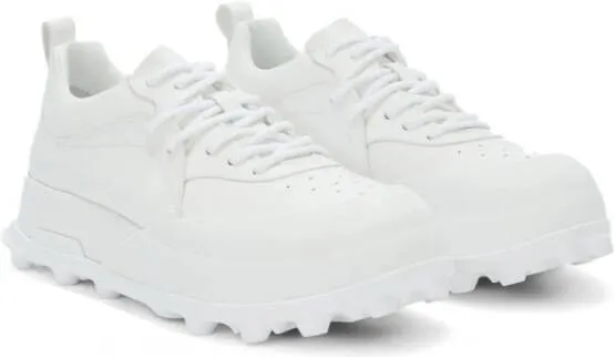 Jil Sander chunky panelled leather sneakers White