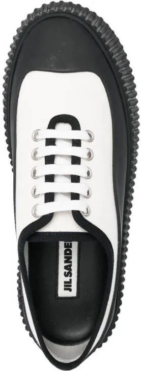 Jil Sander chunky-soled lace-up sneakers White