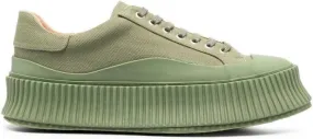 Jil Sander round-toe chunky-sole sneakers Green