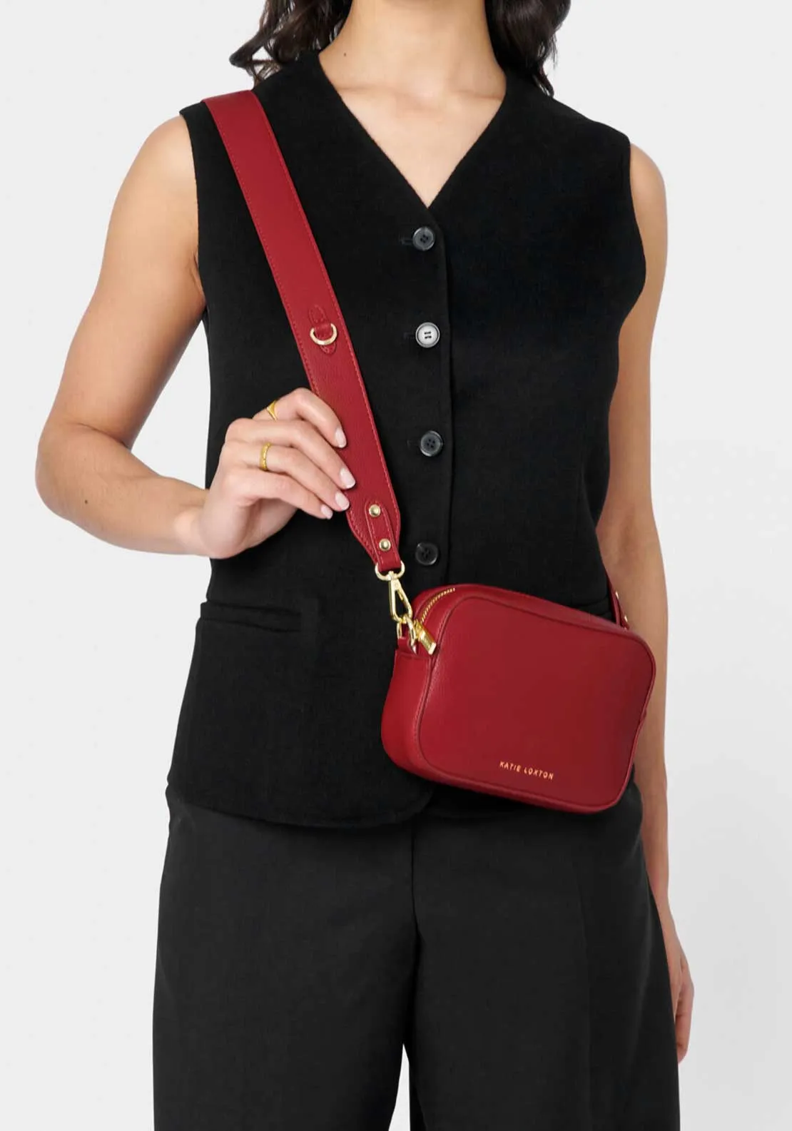 Katie Loxton Zana Mini Crossbody Bag, Garnet Red