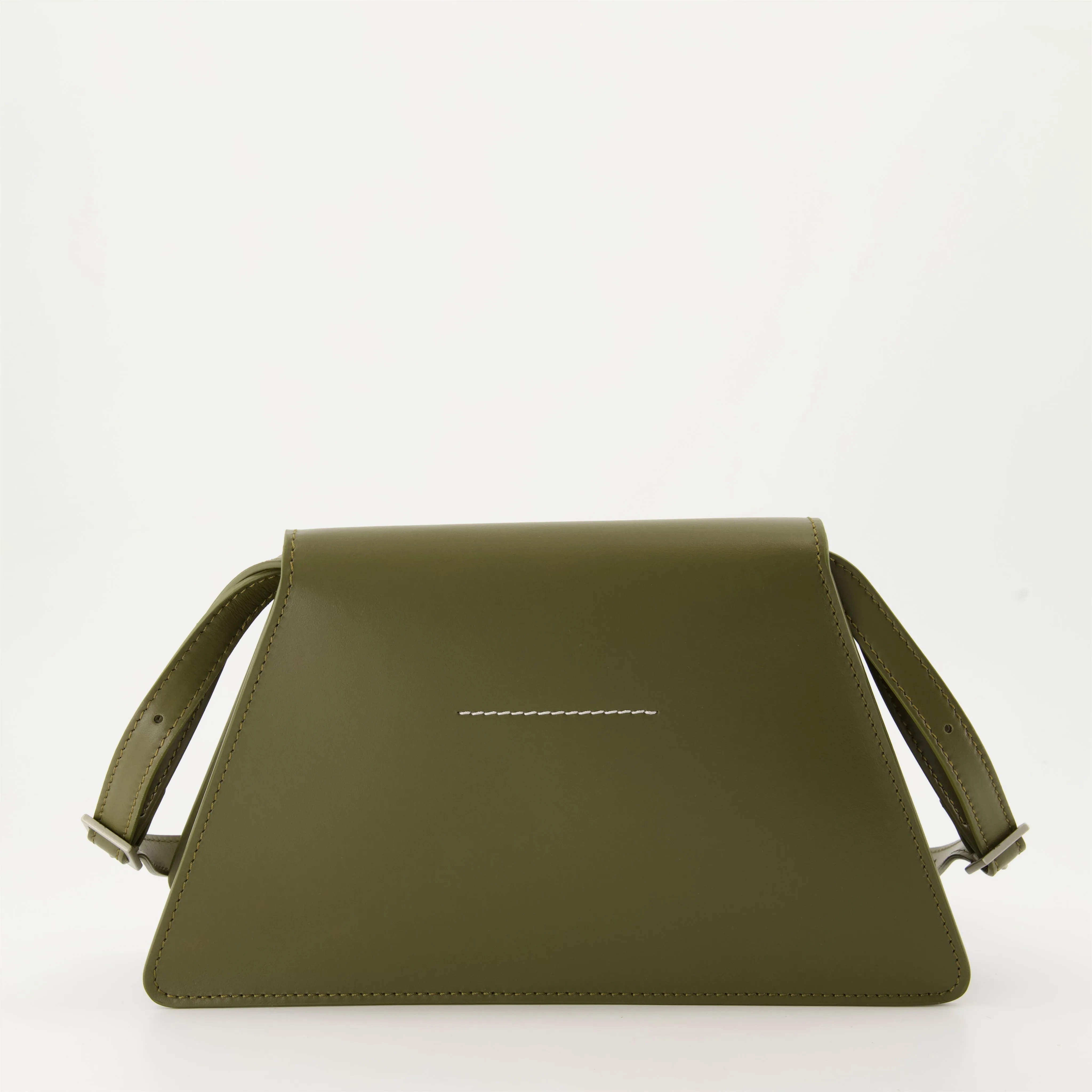 Khaki Leather Shoulder Bag