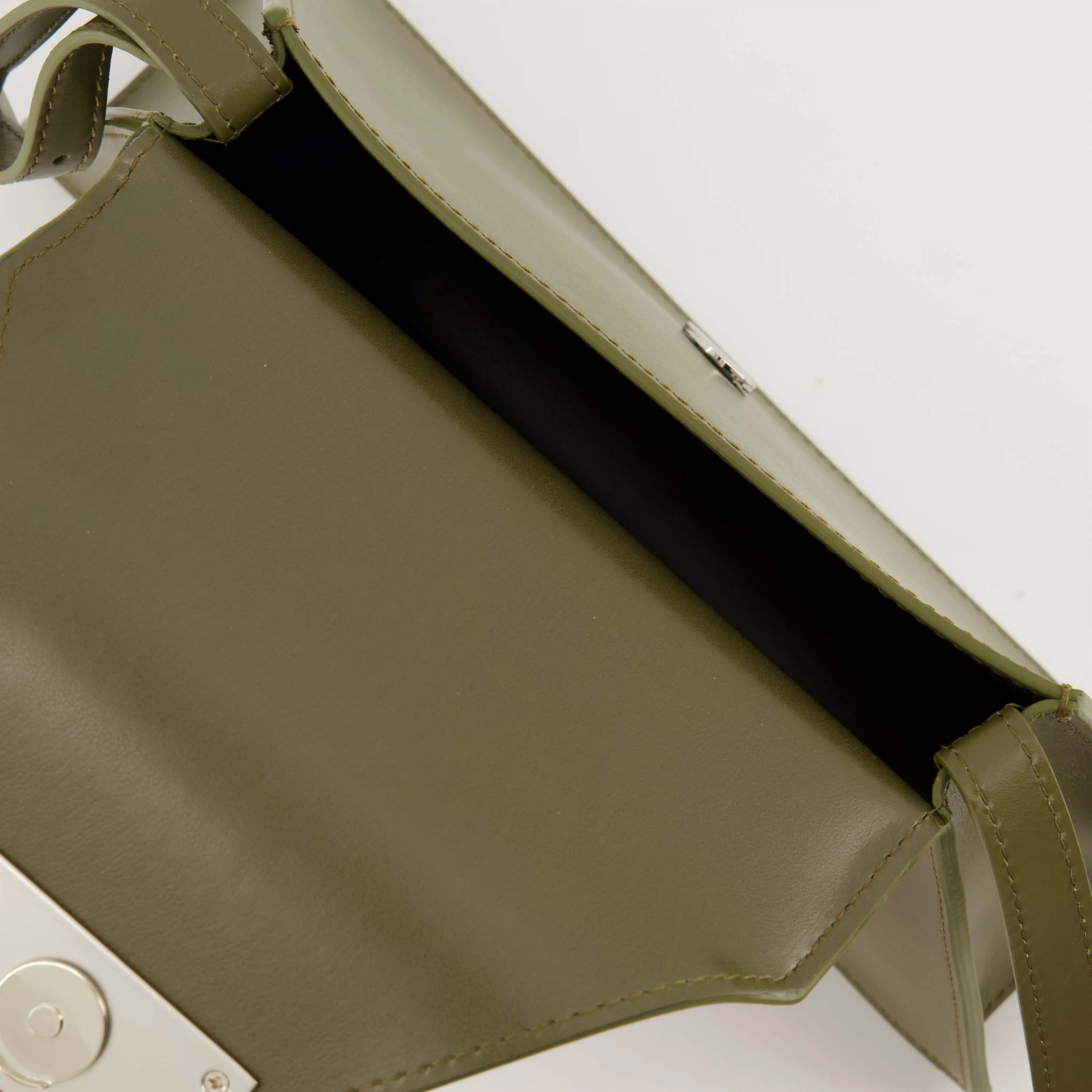 Khaki Leather Shoulder Bag