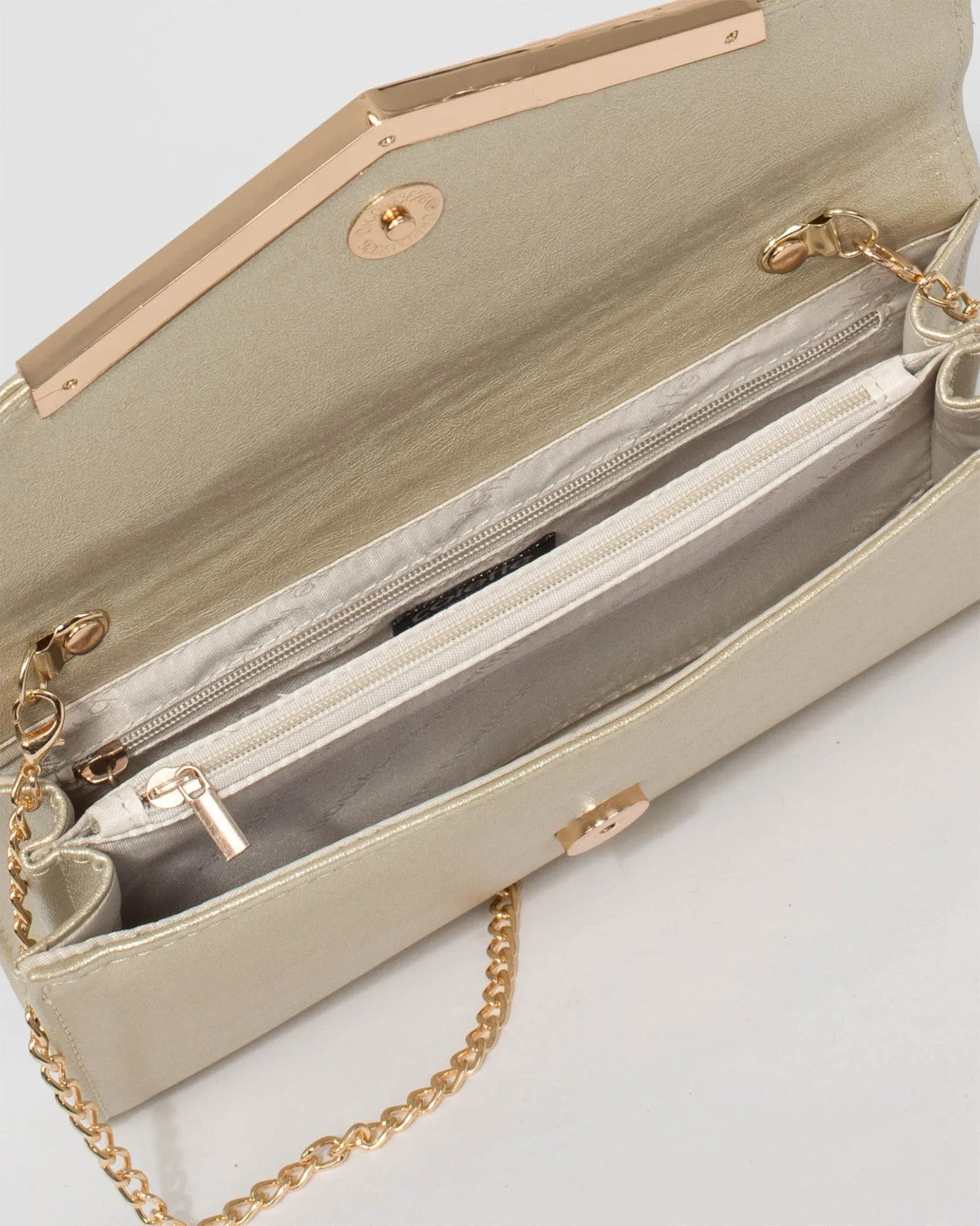 Kiah Arrow Gold Clutch Bag