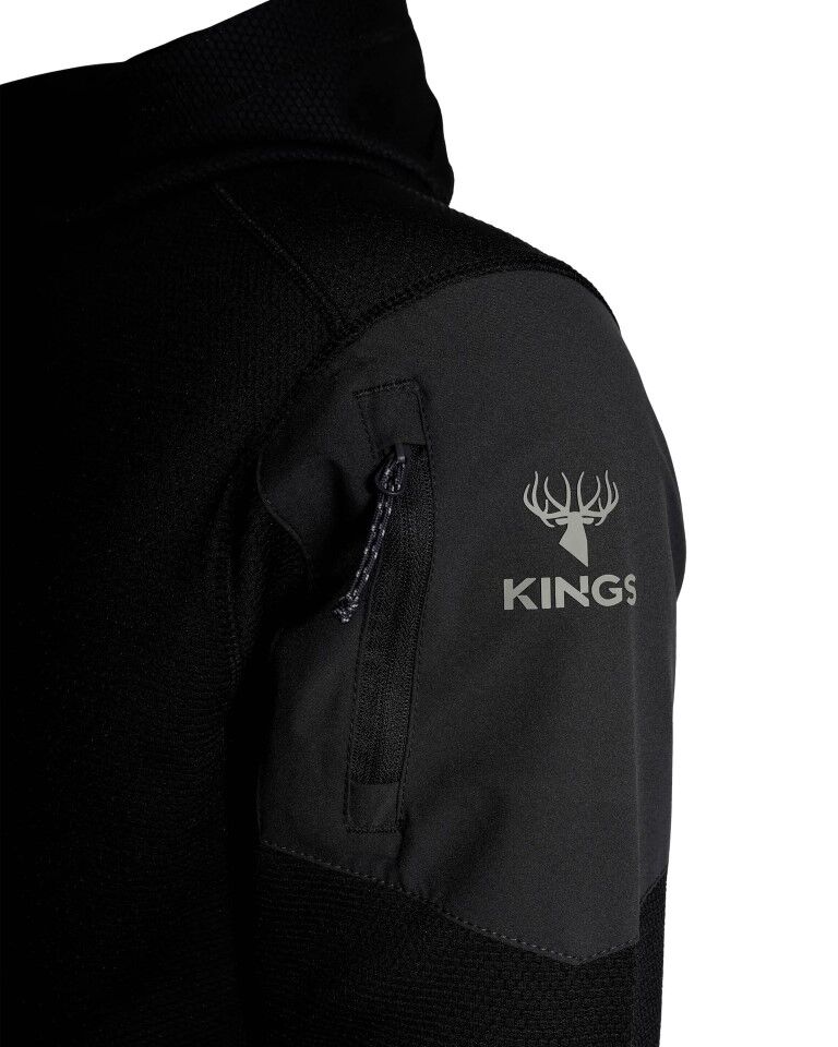 King's Camo Men's Kings Grid Hoodie in Black