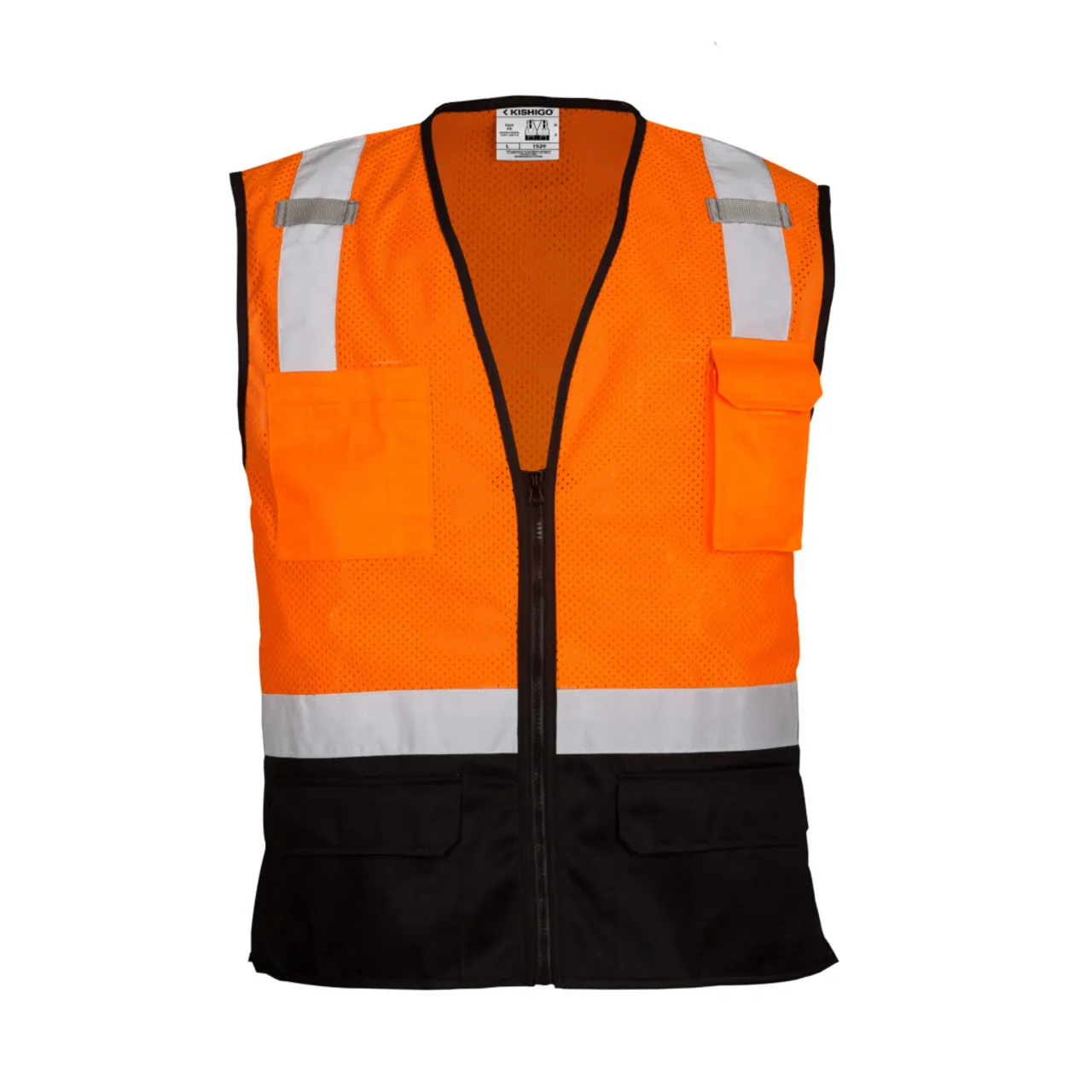 Kishigo Black Bottom Mesh Vest 1509 Lime | 1529 Orange