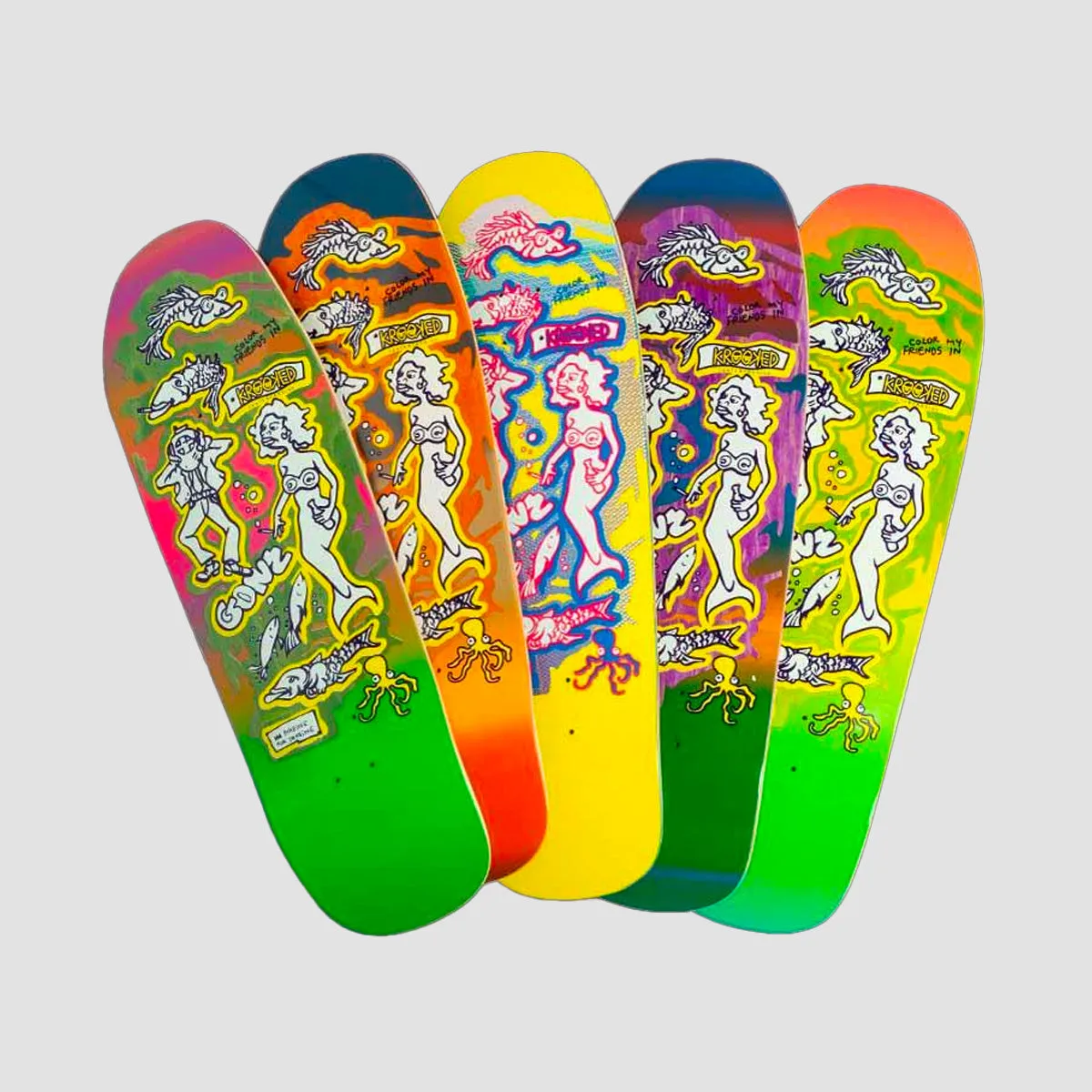 Krooked Gonz Colour Friend SSD24 Skateboard Deck - 9.81