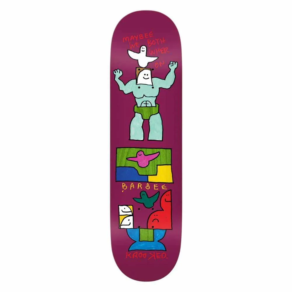 Krooked Skateboard Deck Barbee We Maroon 8.75