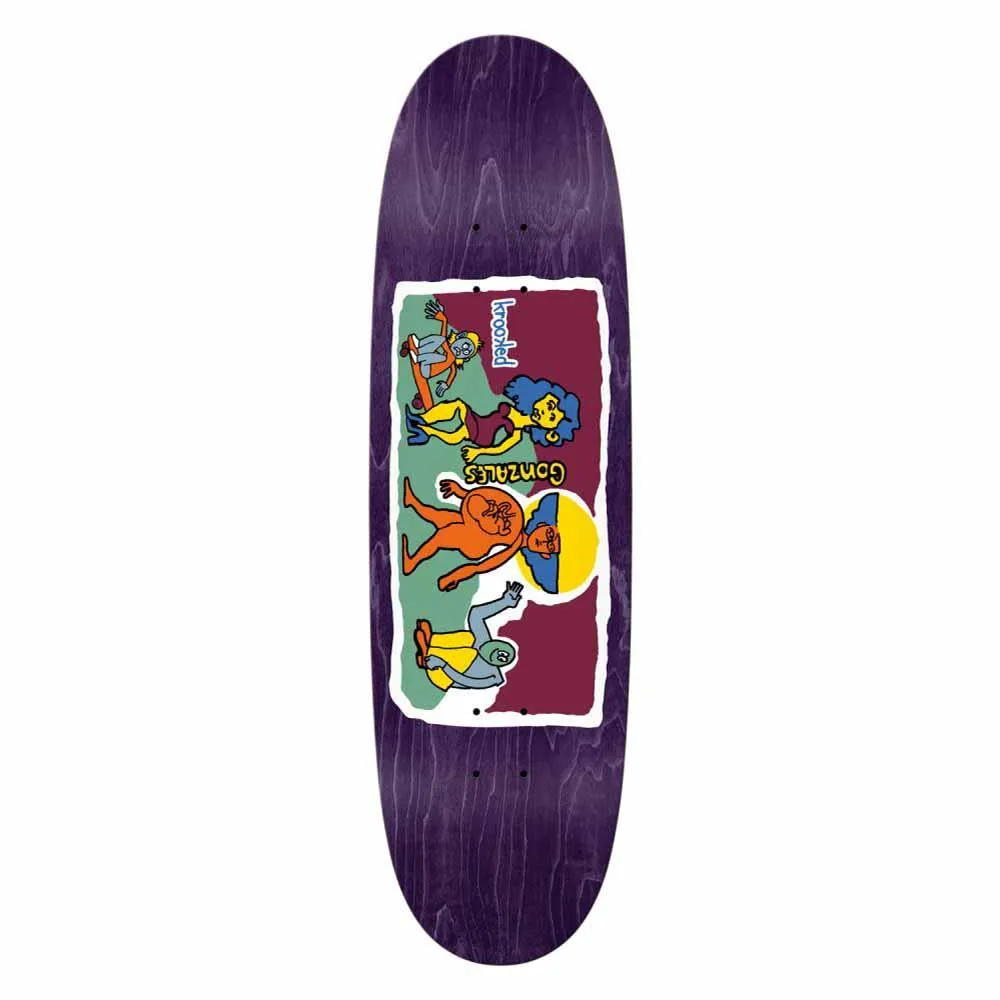 Krooked Skateboard Deck Gonz Stroll Assorted Woodstains 9.1