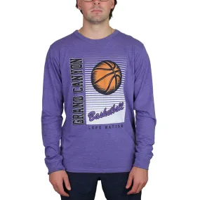 League Men's Purple Grand Canyon Basketball Lope Nation Long Sleeve Tee