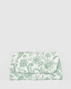 Leaha Botanica Print Evening Clutch Bag