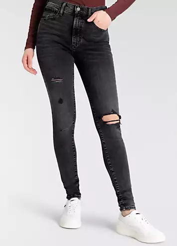 Levi’s Mile High Super Skinny Destroyed Effect Jeans | Grattan