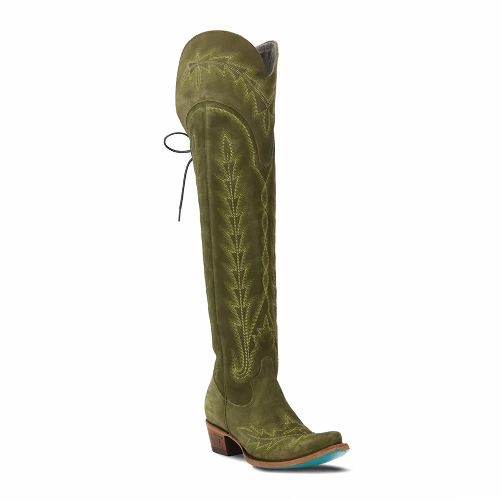 Lexington OTK Corset Embroidered Snip Toe Zippered Cowboy Boots