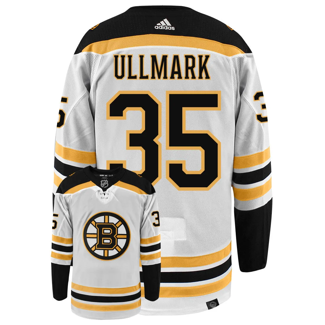 Linus Ullmark Boston Bruins Adidas Primegreen Authentic NHL Hockey Jersey     