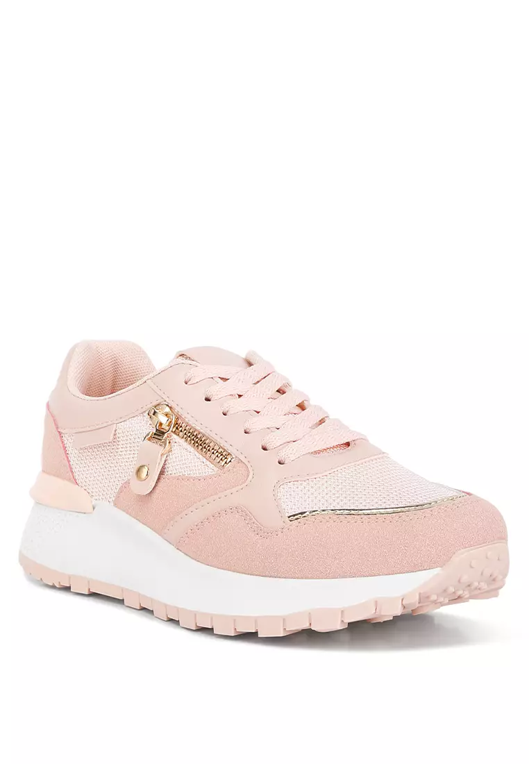 London Rag Pink Chain Embellished Chunky Sneakers