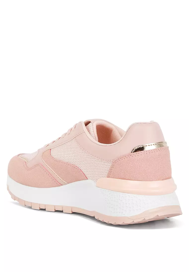 London Rag Pink Chain Embellished Chunky Sneakers