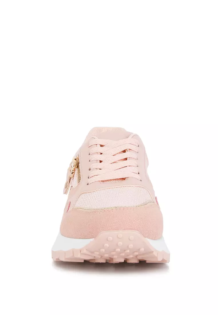 London Rag Pink Chain Embellished Chunky Sneakers