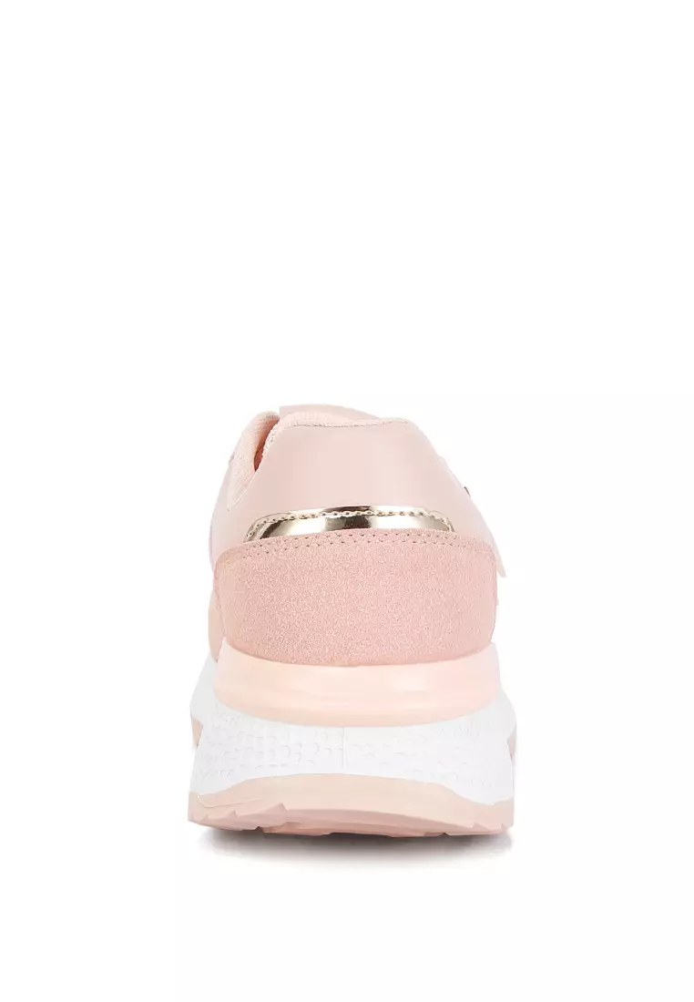 London Rag Pink Chain Embellished Chunky Sneakers