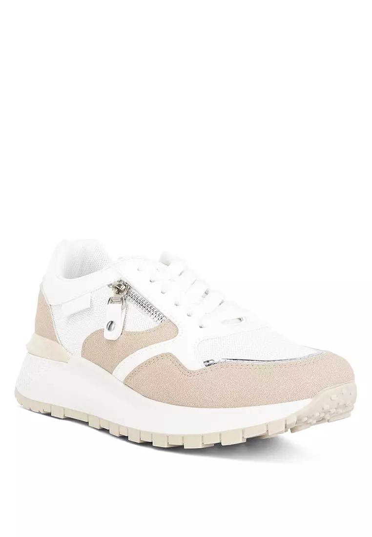 London Rag White Chain Embellished Chunky Sneakers