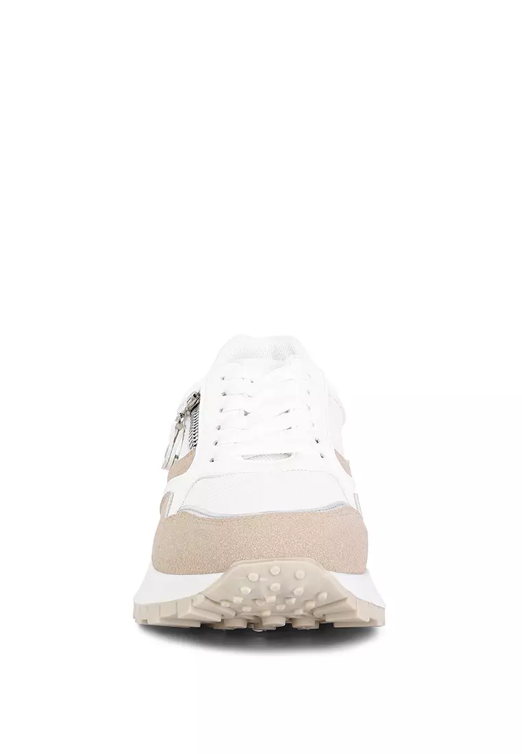 London Rag White Chain Embellished Chunky Sneakers