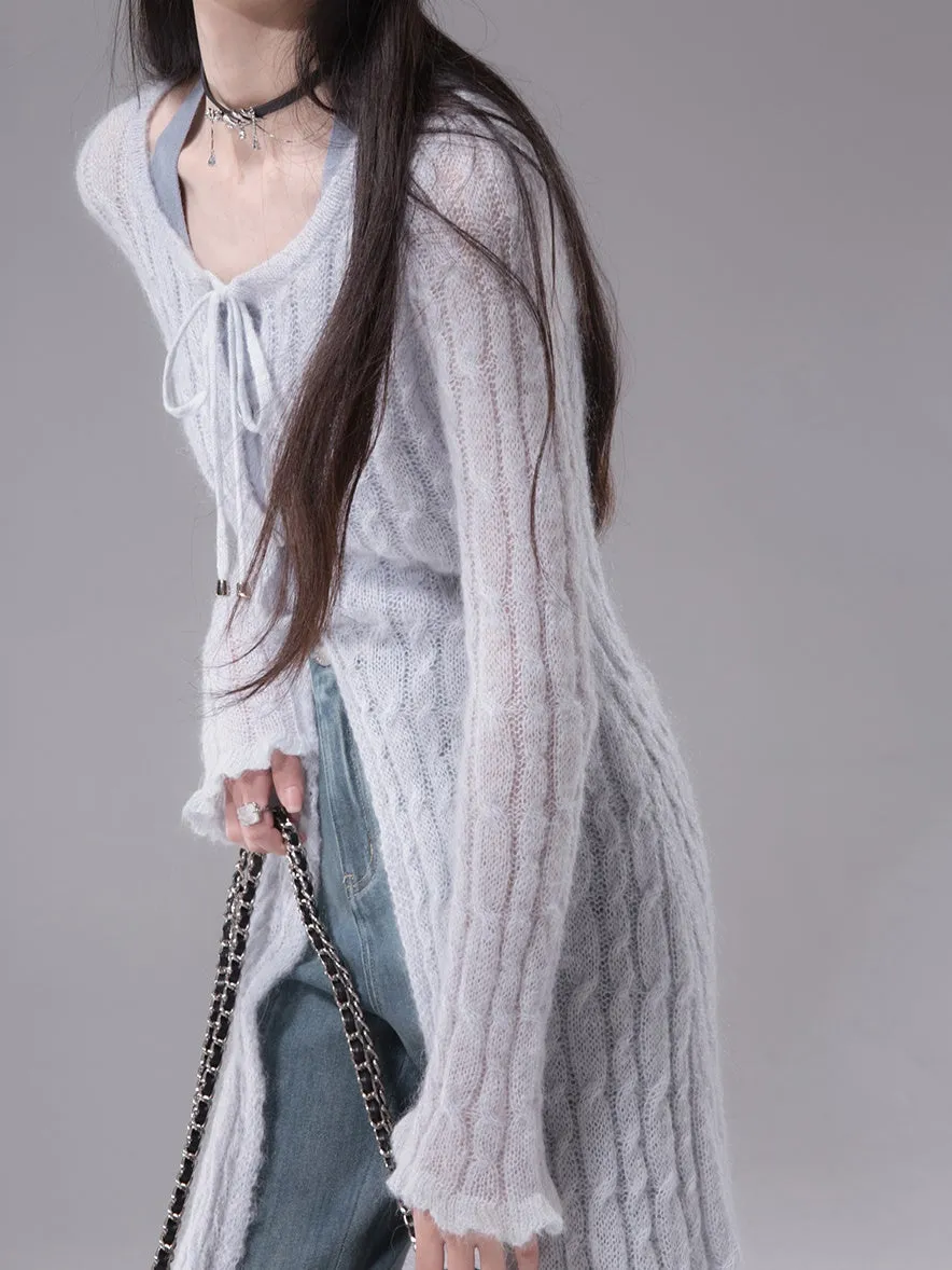 Long Cardigan & Vest Set-up