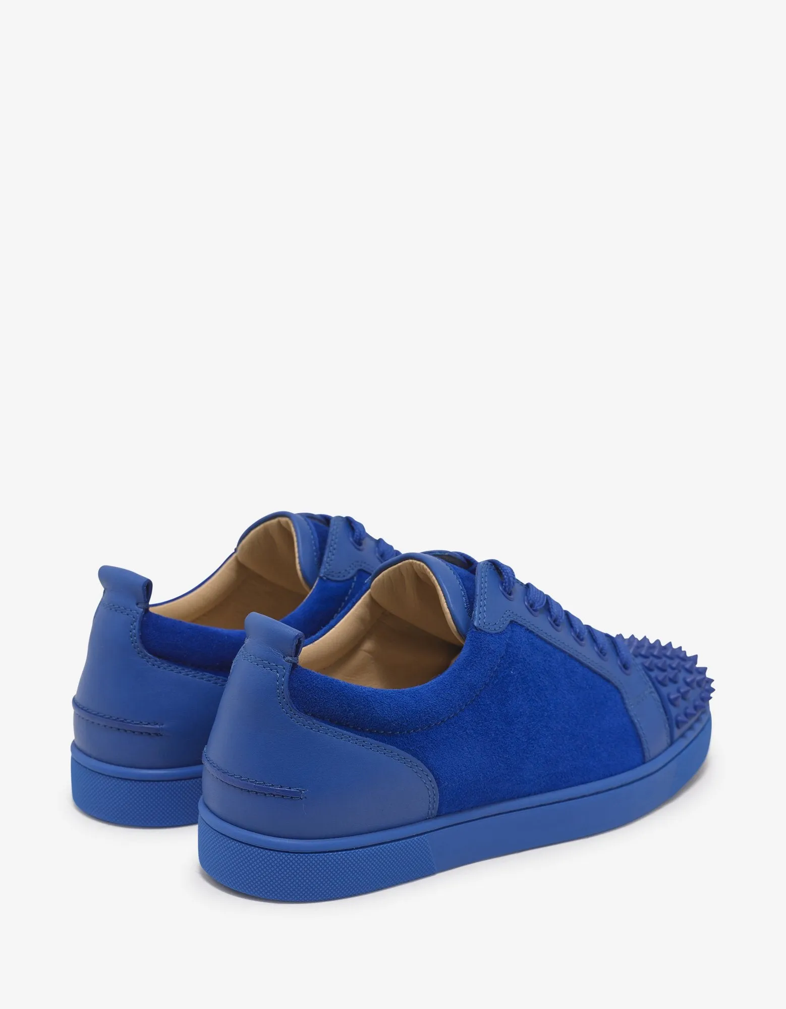 Louis Junior Spikes Flat Blue Calf & Suede Trainers