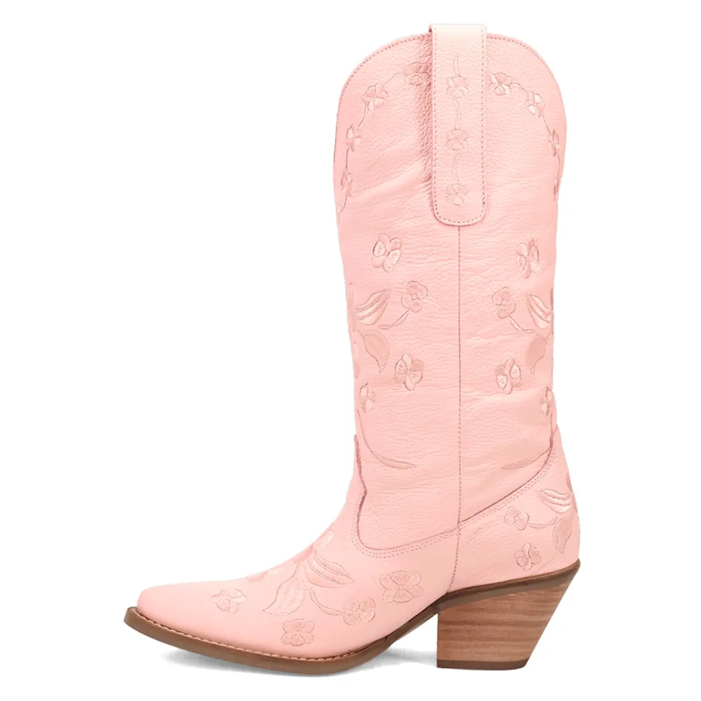 Love Bug Floral Embroidered Snip Toe Cowboy Boots