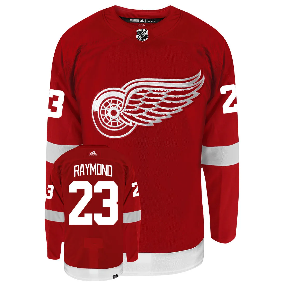 Lucas Raymond Detroit Red Wings Adidas Primegreen Authentic NHL Hockey Jersey     