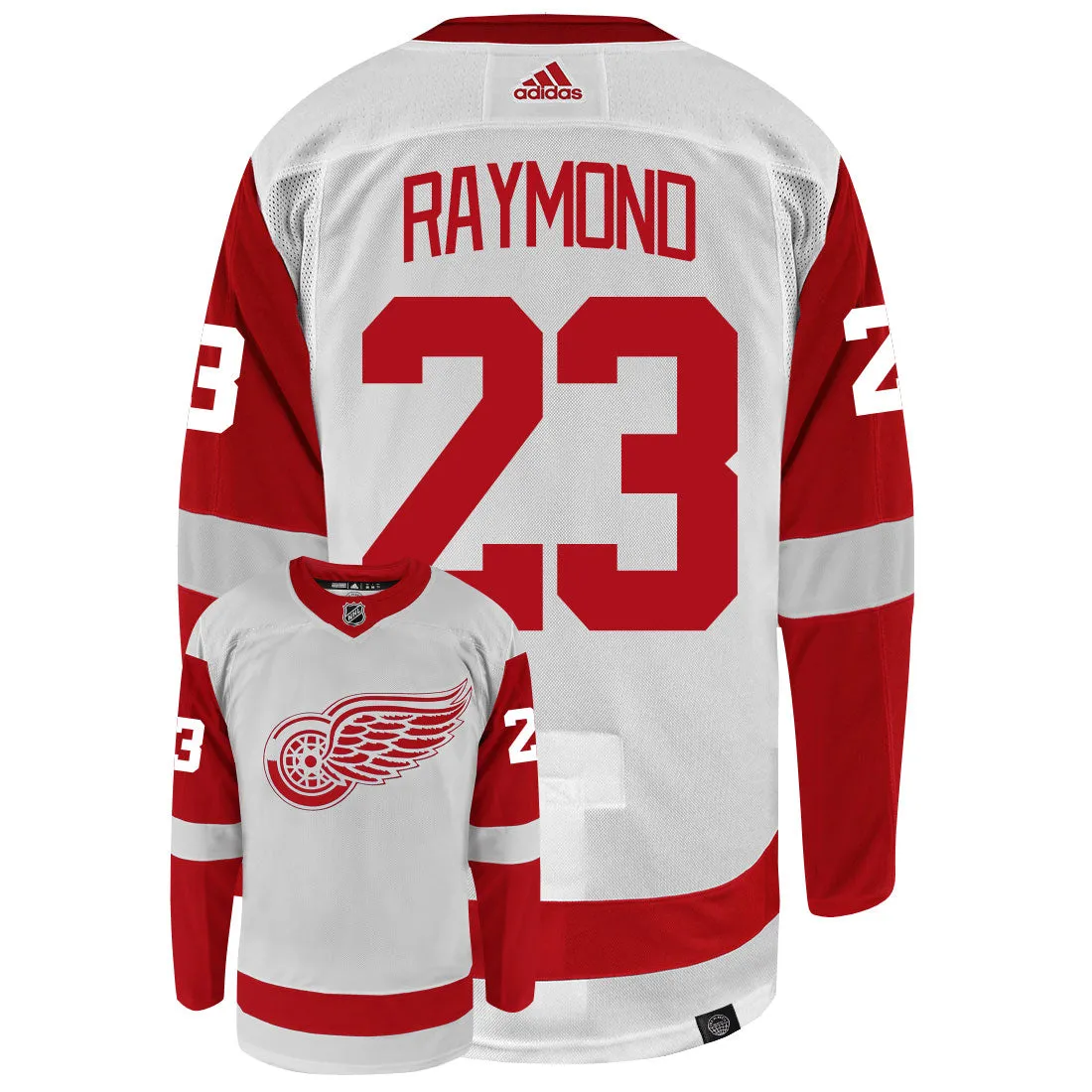 Lucas Raymond Detroit Red Wings Adidas Primegreen Authentic NHL Hockey Jersey     