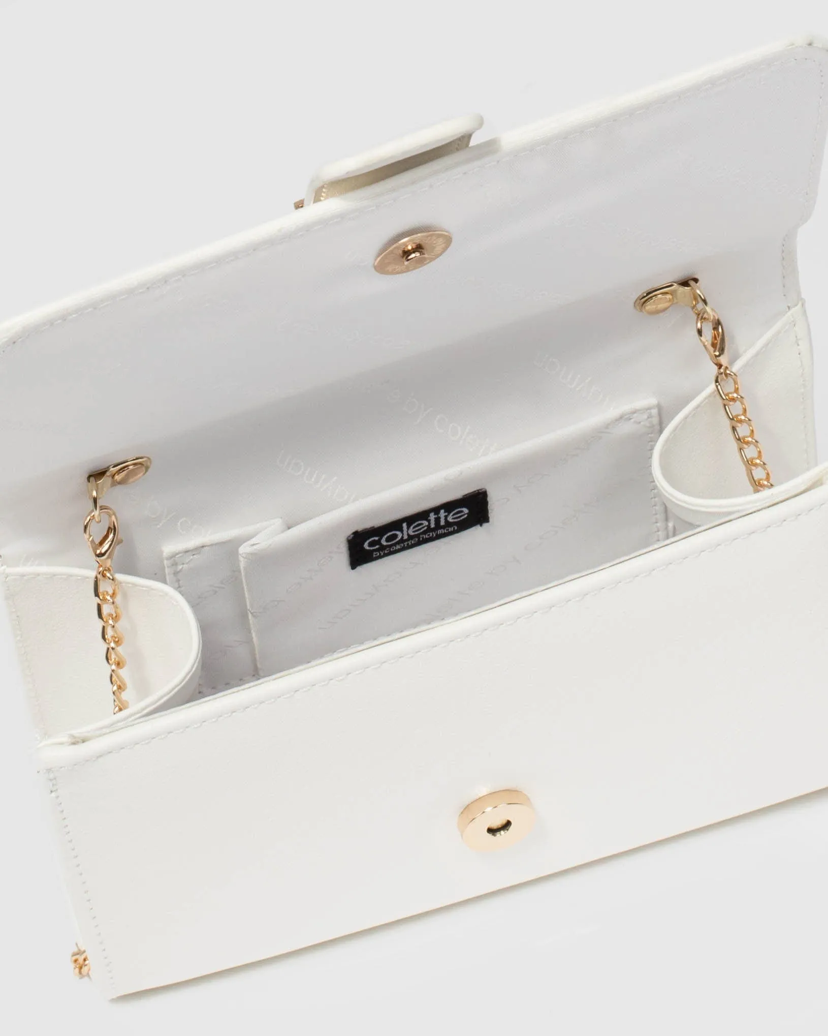 Lulu White Clutch Bag