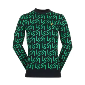 Lyle & Scott Golf Monogram Knitted Crew Neck