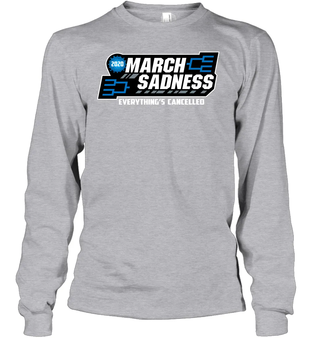 March Sadness Everythings Cancelled Basketball Coronacation Youth Long Sleeve