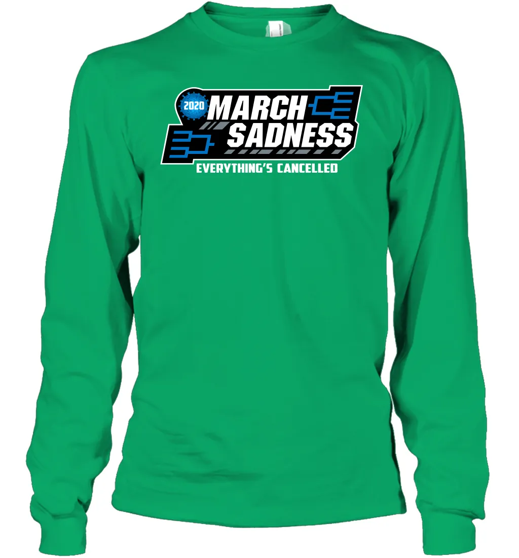 March Sadness Everythings Cancelled Basketball Coronacation Youth Long Sleeve