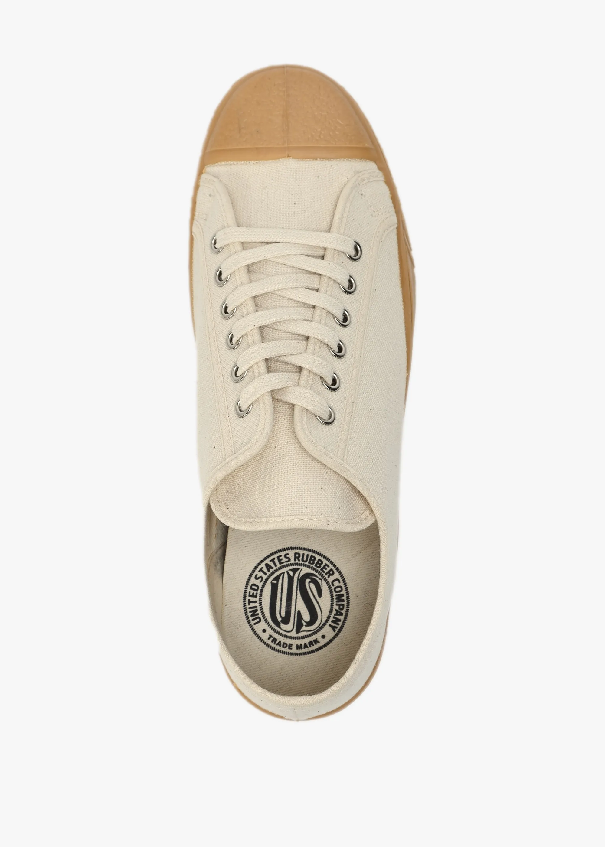 Men’s Military Gum Sole Off White Low-Top Trainers