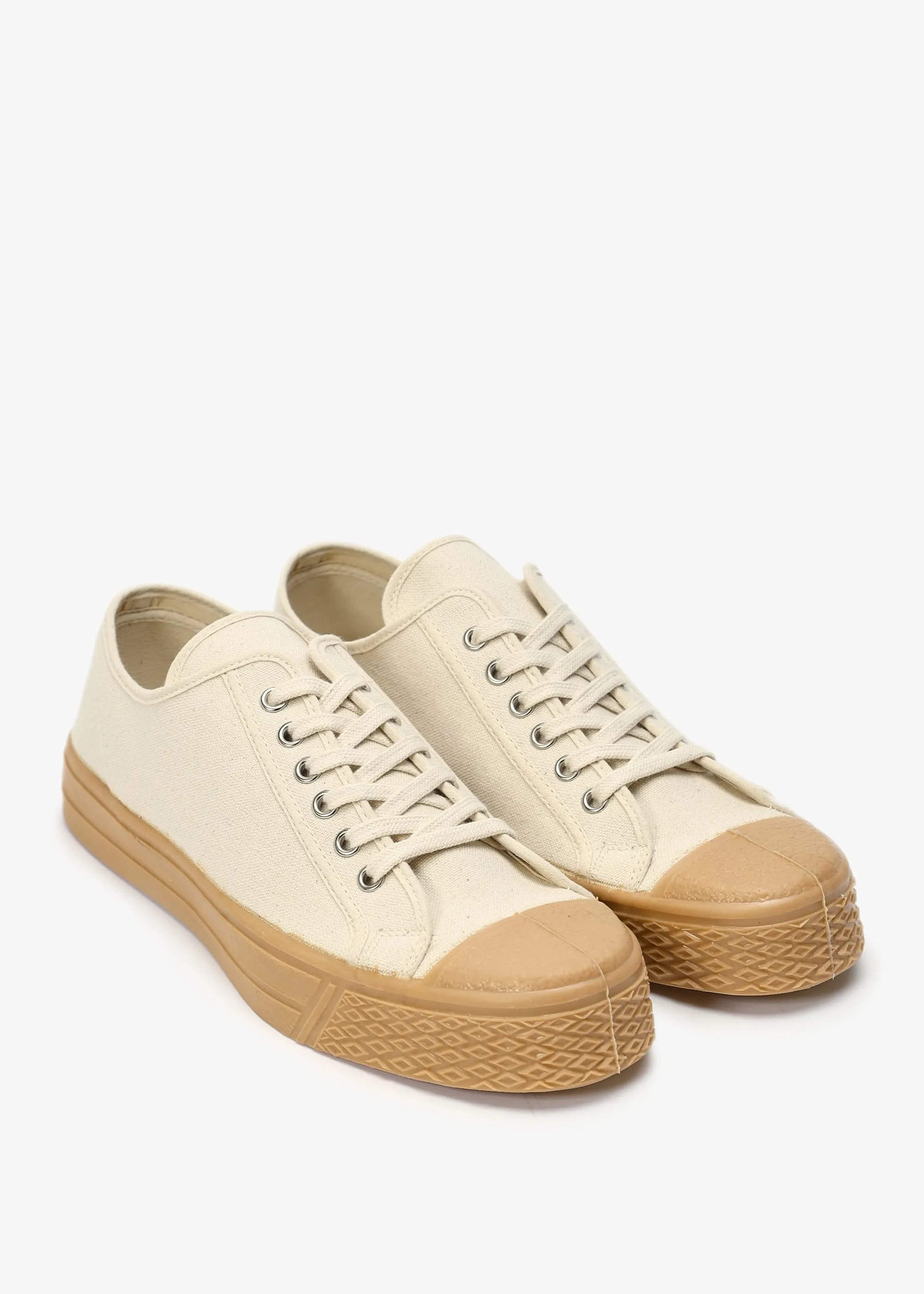 Men’s Military Gum Sole Off White Low-Top Trainers