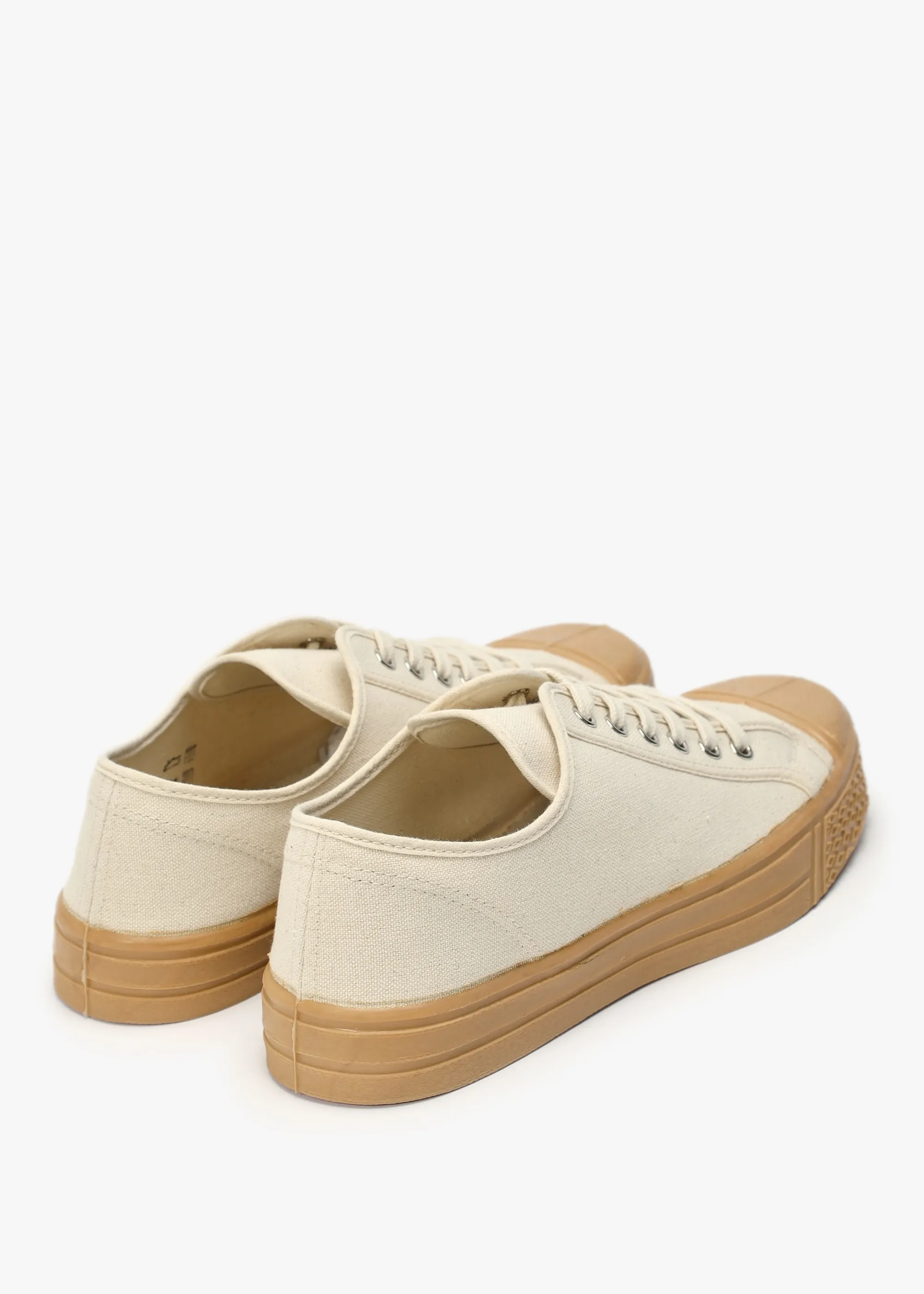 Men’s Military Gum Sole Off White Low-Top Trainers