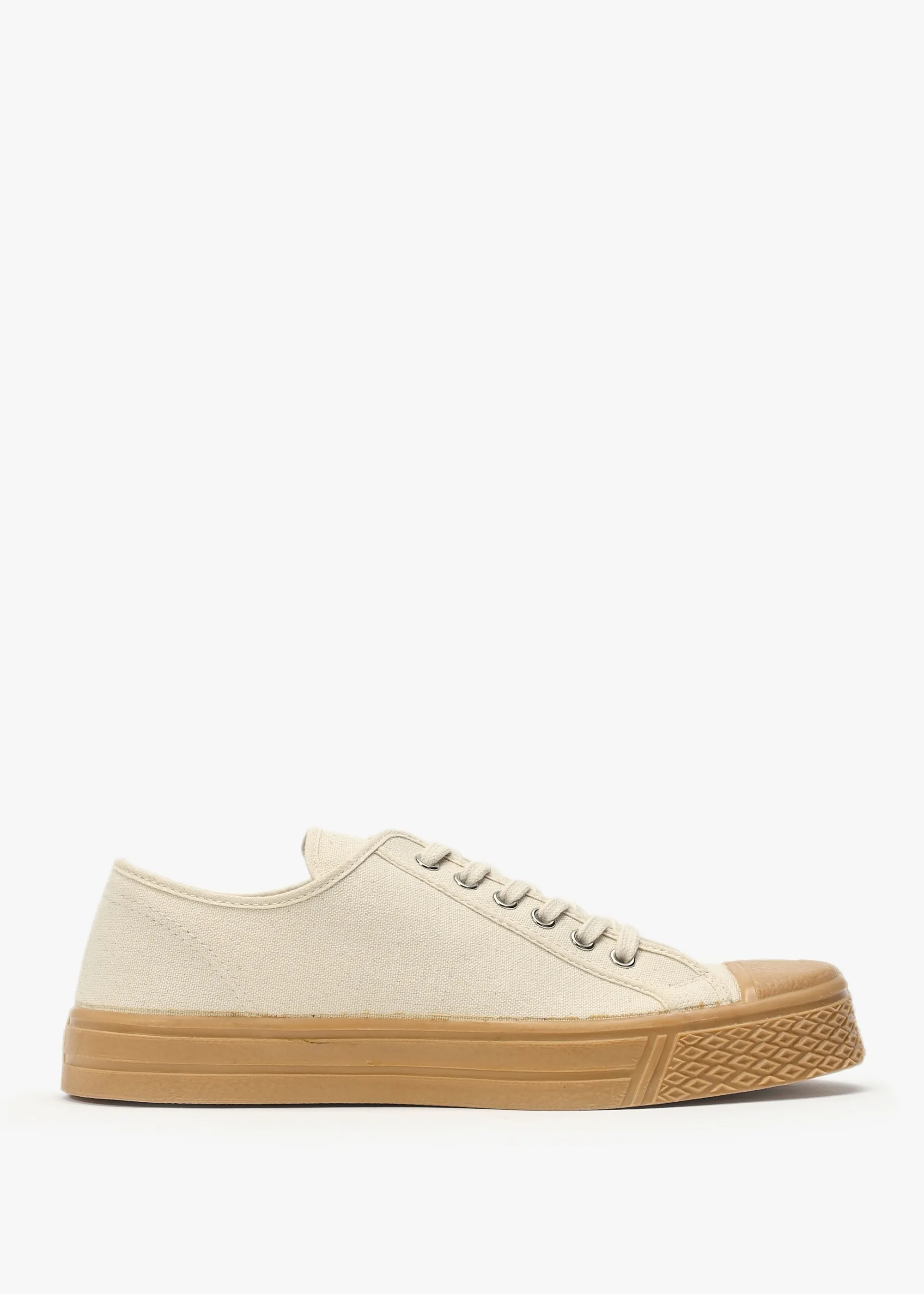 Men’s Military Gum Sole Off White Low-Top Trainers