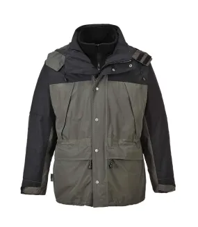 Mens orkney 3 in 1 breathable jacket grey/black Portwest