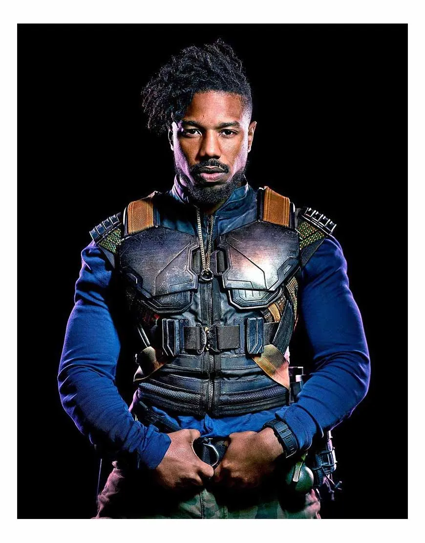 Michael B Jordan Black Panther Erik Killmonger Vest