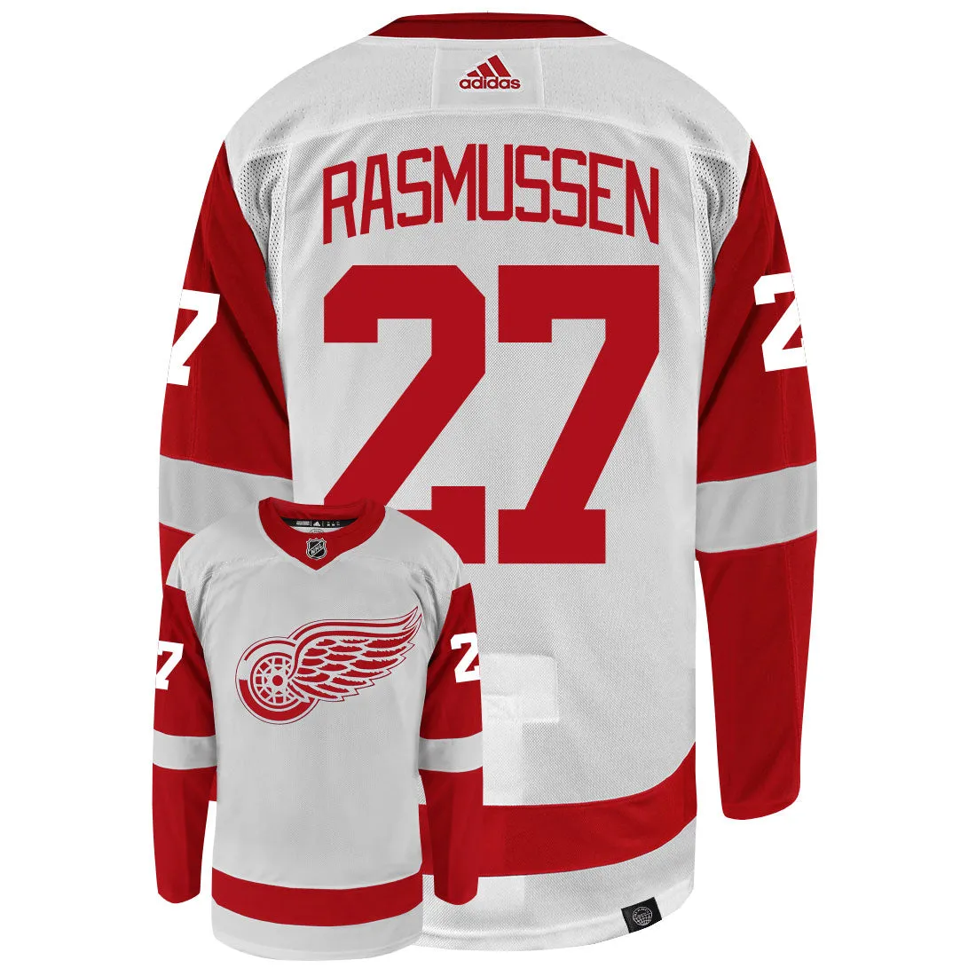 Michael Rasmussen Detroit Red Wings Adidas Primegreen Authentic NHL Hockey Jersey     