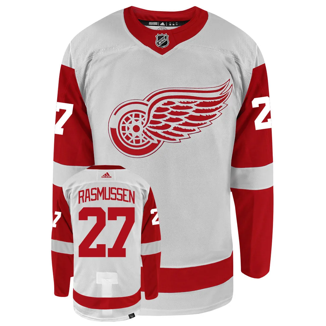 Michael Rasmussen Detroit Red Wings Adidas Primegreen Authentic NHL Hockey Jersey     