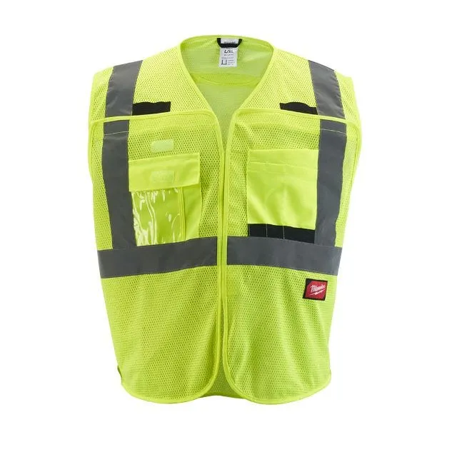 Milwaukee Tools ANSI Breakaway Class 2 Mesh Safety Vest Hi-Vis Yellow 48-73-512Y