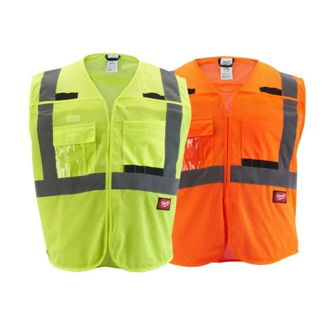 Milwaukee Tools ANSI Breakaway Class 2 Mesh Safety Vest Hi-Vis Yellow 48-73-512Y