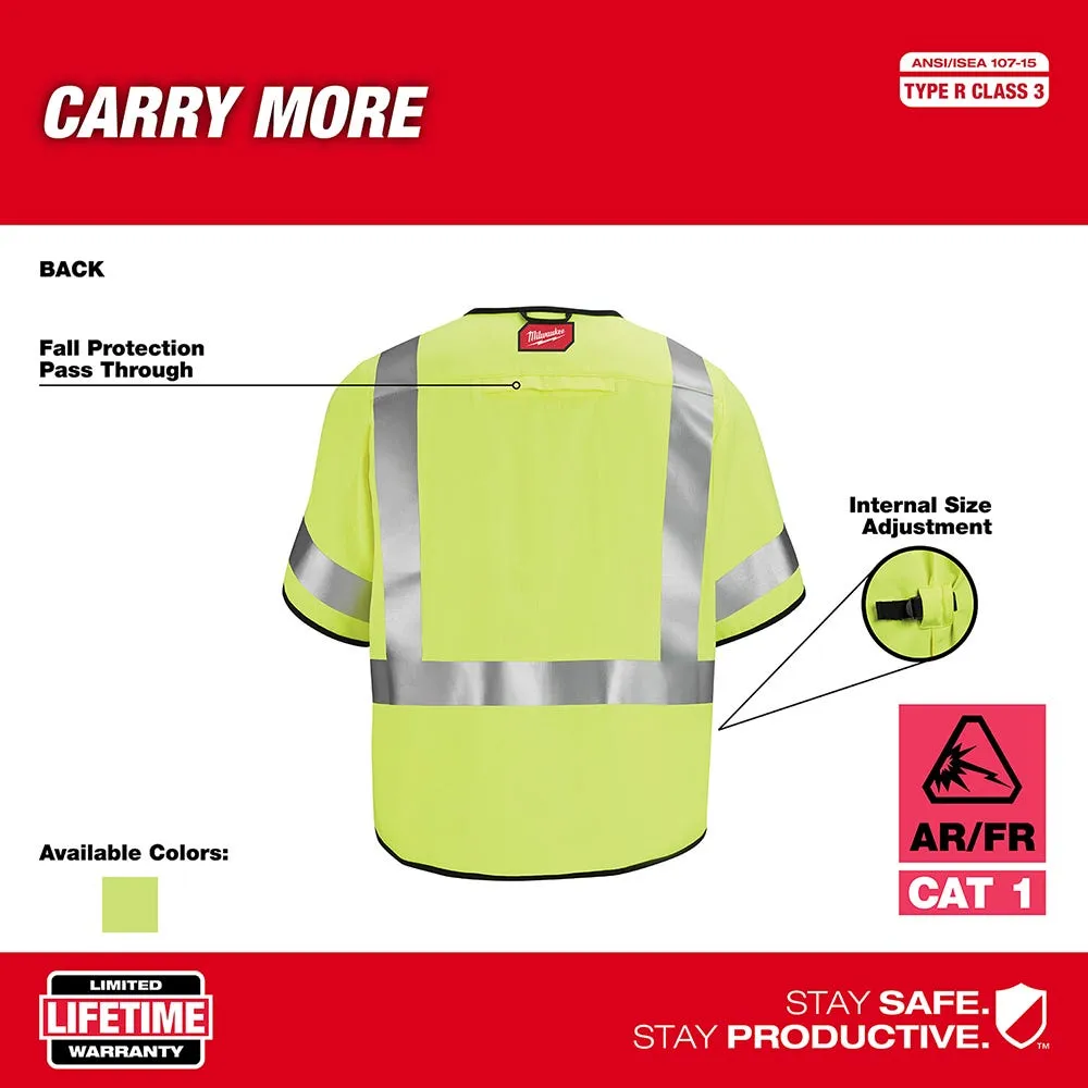 Milwaukee Tools AR/FR Cat. 1 Class 3 Safety Vest High Vis 48-73-532