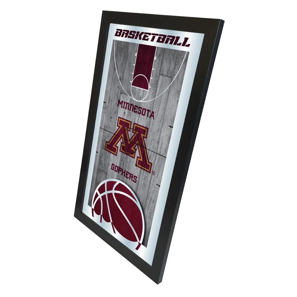 Minnesota Golden Gophers HBS Basketball Framed Hang Glass Wall Mirror (26x15)