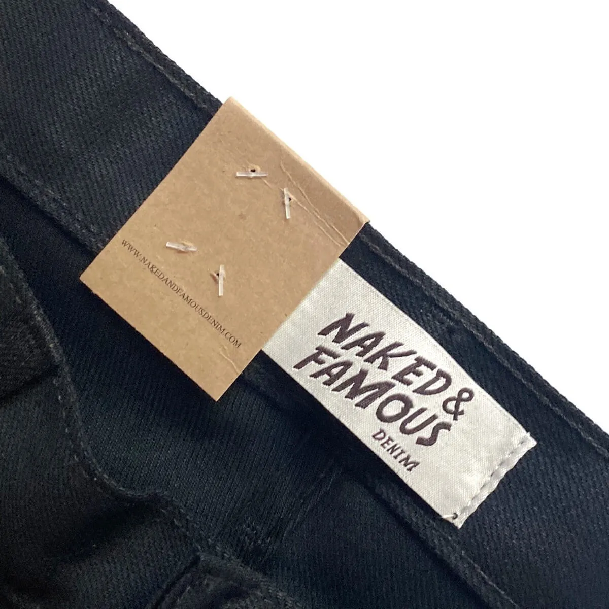 Naked & Famous Denim Black Power Stretch - Super Guy Jeans