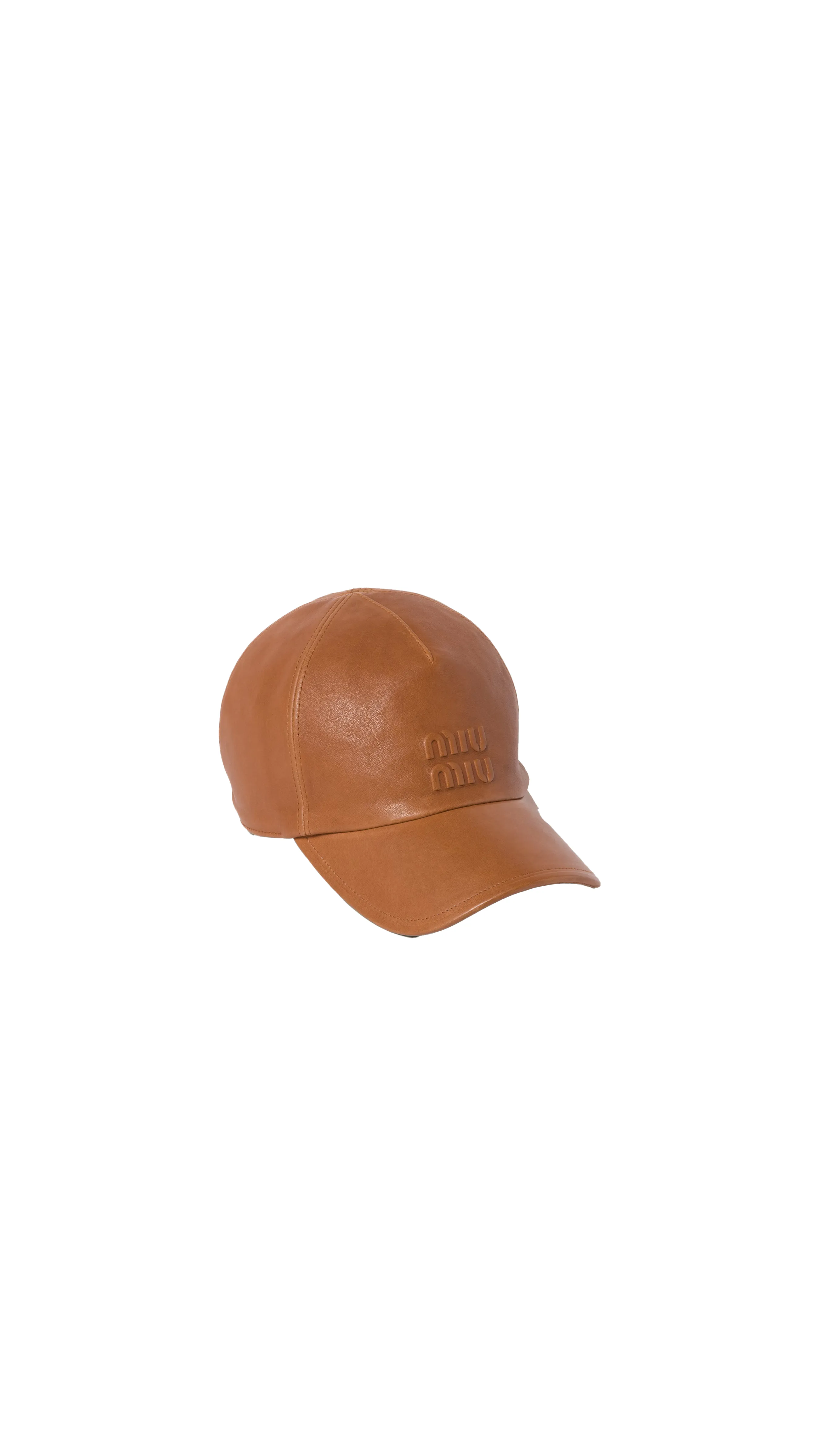 Nappa Leather Baseball Cap - Caramel