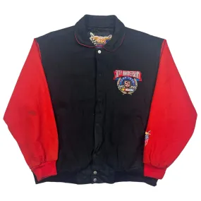 NASCAR Jeff Hamilton 50th Anniversary Black Red Racing Varsity Jacket