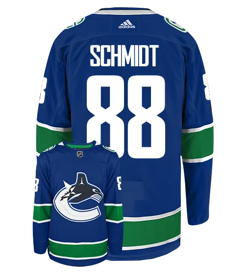 Nate Schmidt Vancouver Cancucks Adidas Authentic 2019 Home NHL Hockey Jersey     